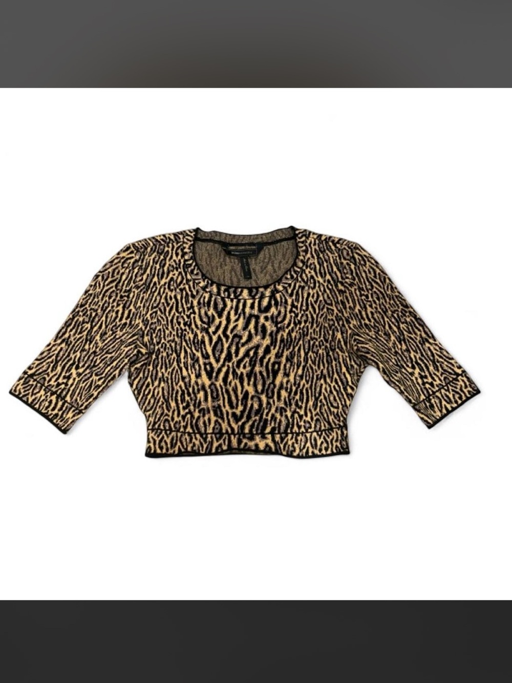 BCBGMaxAzria Leopard Print Crop Top